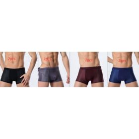 Ice silk men's underwear mesh boxer (Option: Set1-XL)