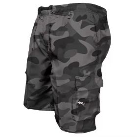 Men's Casual Work Pants Loose Summer (Option: Camouflage gray-XL)
