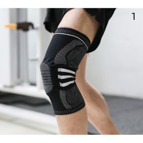 Sports Running Fitness Protection Knee Pads Brace Strap (Option: Black 1 pcs-XL)