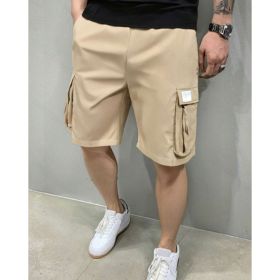 Men's Summer Korean Style Trendy Sports Casual Shorts (Option: 2XL-Khaki)
