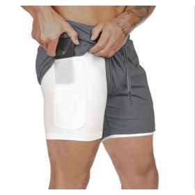 Pocket Compression Shorts (Option: Gray-XXXL)
