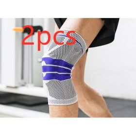 Sports Running Fitness Protection Knee Pads Brace Strap (Option: Grey anti slip a pair-L)