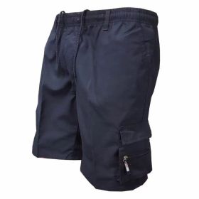 Men's Casual Work Pants Loose Summer (Option: Navy Blue-L)