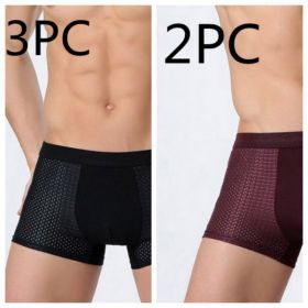 Ice silk men's underwear mesh boxer (Option: 5pcs set-L)