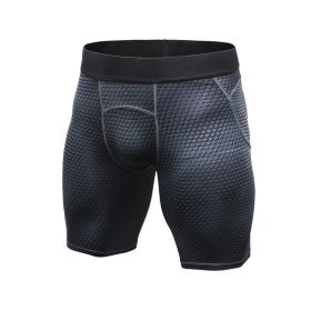 Men's Casual And Comfortable Compression Muscle Gym Shorts (Option: Black-XXL-Short)