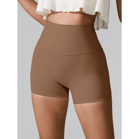JupiterGear High-Waisted Shorts (Color: Chestnut, size: S)