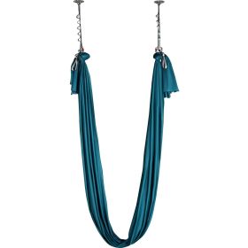 Aerial Silk & Yoga Swing, 11 Yards, Aerial Yoga Hammock Kit with 100gsm Nylon Fabric, Full Rigging Hardware & Easy Set-up Guide (Color: Dark Green, size: 10 x 2.8 m)