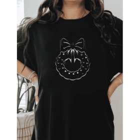 Casual Women's Cotton T-Shirt with Bow Detail - Trendy and Comfortable for Every Season (Style: 110)