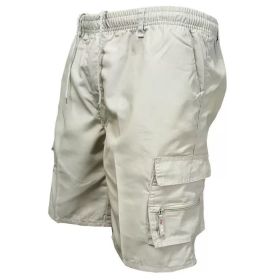 Men's Casual Work Pants Loose Summer (Option: Off white-3XL)