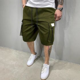 Men's Summer Korean Style Trendy Sports Casual Shorts (Option: L-Army Green)